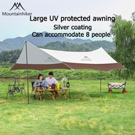 ⚡️Ready stock⚡️ Mountainhiker Butterfly Shape Tarp Flysheet set black Coating 6.5m x 5.6m Camping Wa