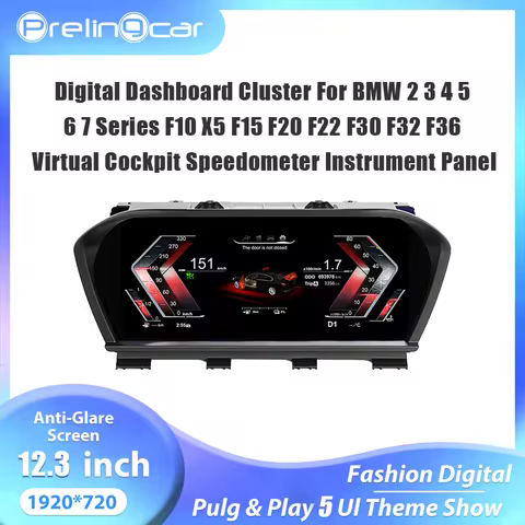 Dashboard Digital Cluster For BMW 2 3 4 5 6 7 Series F10 X5 F15 F20 F22 F30 F32 F36 Virtual Cockpit 