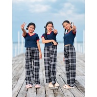 Soft Plaid Pants Comfortable To Wear Quick Dry Cleaning Waist 22-34 Inches Length 90 CM ️