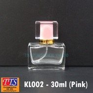 30ml Pink Cap Glass Spray Perfume Bottle / Botol Minyak Wangi / Botol Kaca - KL002-30ml