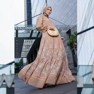 Dress Muslim Mandjha Ivan Gunawan - Romantic Orch Brown | Abaya gamis