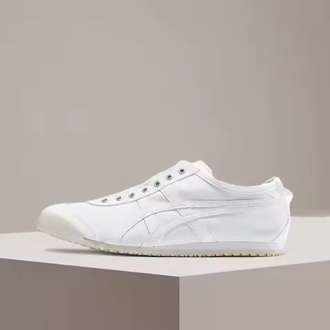 Onitsuka Tiger MEXICO 66 SLIP-ON White Durable Breathable Low-Top Outdoor Casual Unisex Shoe Comfort