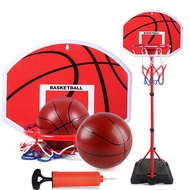 Basketball Stand Adjustable Home Indoor Baby Shooting Boy Leather Ball Basketball Hoop 2-3-12 Years Old Children's Toys