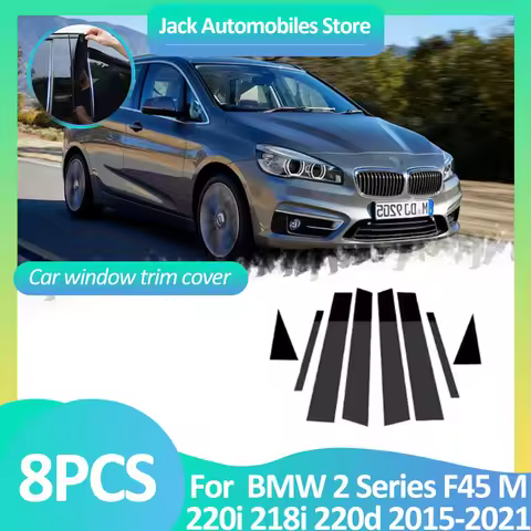 Car Window Cover For BMW 2 Series F45 M 220i 218i 220d 2015~2021 2019 Pillar Column Sticker Black Ca