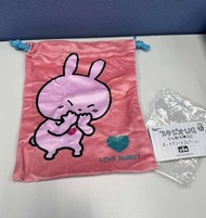 =全新= 日本 Peanuts club UG 西村裕二扭蛋 戀愛兔 束繩袋仔 (LOVE RABBIT 愛心兔 收納包 小物袋)