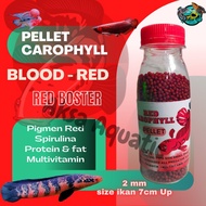 Pellet Red Carophyll channa Fish Feed premium 100ml Bottle Packaging