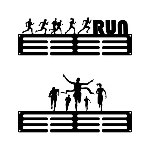 Wall Mounted Medal Hanger Displaying Rack for Sport Race Runner 11.8x3.7inch
