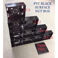 Black PVC Surface Nut Box PVC Box Switch box PVC Nut Box Electrical Box 3x3 / 3x7 / 3x10 / 3x12