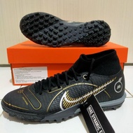 SEPATU FUTSAL NIKE SUPERFLY 8 ACADEMY TURF BLACK GOLD
