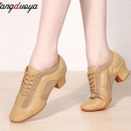 Modern Latin Suede Salsa Tango Ballroom Dance Shoes Breath Dance Shoes Sneakers For Woman Practice Shoes Modern Dance Jazz Shoes