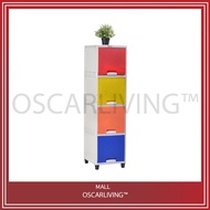 Lemari Plastik 2 Susun Flip Up Akako Serbaguna 1 Pintu 4 Susun Random