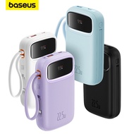Baseuse Double Cable Power Bank 20000mAh/10000mAh Digital Display Fast Charging Built in Cables Portable Power Bank