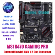 Used MSI X470 GAMING PRO DDR4 ATX Motherboard AM4 Compatible with Intel 1-5 Gen Processors Tested