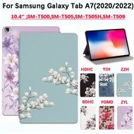 For Samsung Galaxy Tab A7 10.4'' SM-T500,SM-T505,SM-T505N Fashion Flowers Tablet Case High Quality T