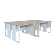 INDEX LIVING MALL โต๊ะคอมพิวเตอร์ 4 ที่นั่ง D รุ่นเวคตร