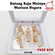 Butang Baju Melayu Warisan Negara Keris Bulan Bintang