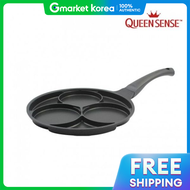 Queen Sense | กระทะทอดไขทรงสลม 3 ชอง ขนาด 24 ซม. รน Queen Senses EEYULYAS Black IH Induction