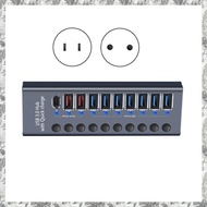 [I O J E] 10-Port USB 3.0 Hub with 2.4A Fast Charging PD Port Supply Multi-Device Support for Comput