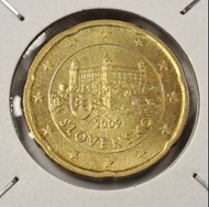 少見硬幣--斯洛伐克歐元2009年20分 (Slovakia 2009 20 Cent)
