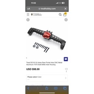 Treal SCX10 III Axles Rear Portal Axle CNC Metal Aluminum 7075 Solid Billet Axle Housing