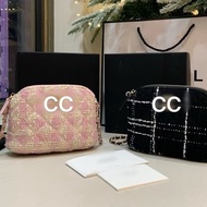 Home OO Shell Counter Birthday Gift Meet Shell Bag Woolen Messenger Bag Black Pink Two-Color Gift Bo