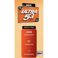 U Mobile New 5G Ultra Prepaid Card|Self Register|🔥VIP Number(018&011)🔥