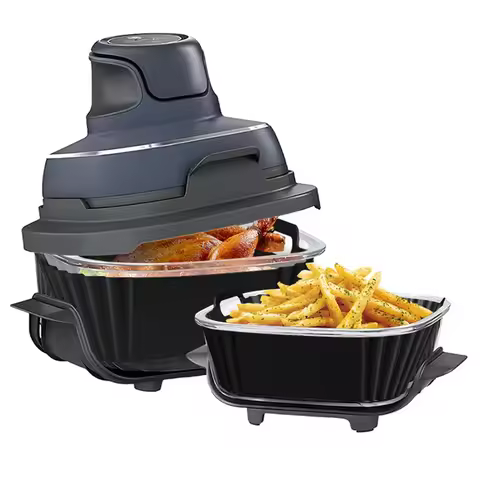 FSLH 2 Pcs Silicone Liners For Ninja Crispi FN101GY Air Fryer Reusable Air Fryer Pot Oven Liners Dee