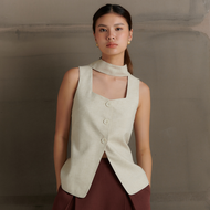 MULTITASK - Long Line Vest Natural Beige Pre-order 3 days