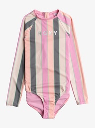 ROXY ชุดว่ายน้ำแขนยาว เด็กโต กันแดด UPF 50+ Girls 4-16 Very Vista Long Sleeve One-Piece Rash Vest