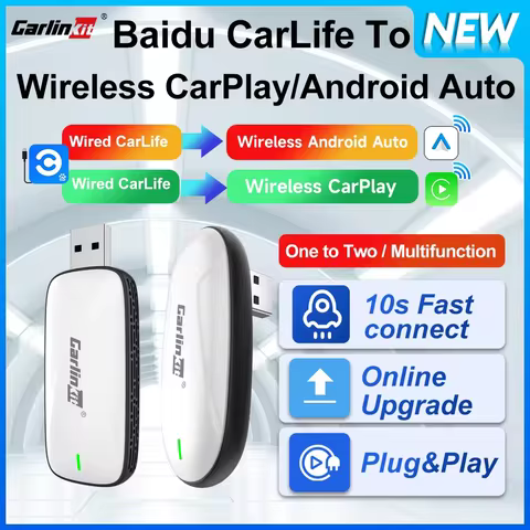 CarlinKit New Baidu CarLife to Wireless CarPlay Android Auto Wireless Auto Connect Original Car Radi