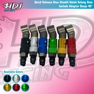 Quick Release or Stainless & Aluminum Staubli for Brake Hose Includes Banjo 45 Adapter°