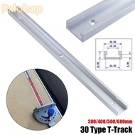 PXLOHOP 1Pcs T-Track, 300-600mm Slide Guide Rail T-Slot Track,  T Slider Fixture Slot Slide 30 Type 
