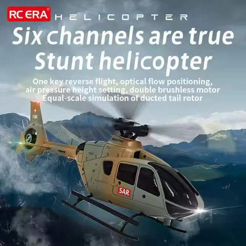 Coolbank 1/36 Scale EC135 6CH RC Helicopter W/ 6-Axis Gyro 3D/6G RC Flying Aircraft Model One Key Ta