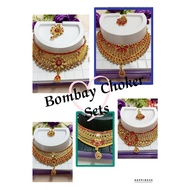 Choker Set Bombay Designer Choker Sets Red Stone Gold Color Choker Sets Premium Quality Choker Set