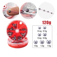 120G Fishing Weights Sinkers Kit Removable Split Shot Sinker Round Split Shot Fishing Weights