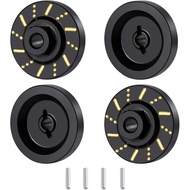 RC Brass Wheel Weights Hex Hub Adapters for FMS FCX24 Upgrade 1/24 RC Crawler, Black
