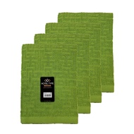 Hayashi Hotel-Type Bath Towel Set of 4, Variety Colors 5, 60×120 cm, Moss Green BO801414-4.