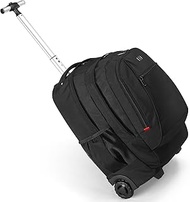 Voyager X2 - Premium Rolling Laptop Backpack and Computer Bag in Black: Durable Rucksack with Tuckaw