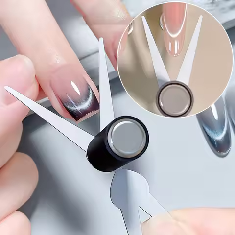 2 In 1 3D Line French Multi-Function Cat Magnetic Nail Art Tool With Iron New Strong Cylinder Magnet