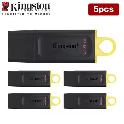 5PCS Wholesale Kingston USB Flash Drive 64GB 256GB USB 3.2 pendrive 128GB Original Pen Drives for Co