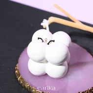 earika.earrings-I bend piercing Round Beads Curved Shape Smiley Face Real Silver Suitable For People