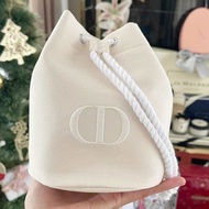 Dior White Makeup Pouch / Bag กระเป๋า ทรงขนมจีบกระเป๋าเครื่องสำอาง