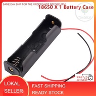 (Ready Stock) 18650 Battery Case Holder Storage Box with Wire Leads for 18650 Batteries 3.7V Black