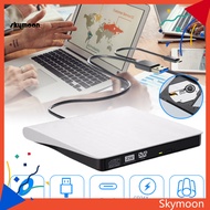 Skym* External DVD Drive Portable High Speed Read Write One-click Burning Rewritable Type-C USB 30 DVD/VCD/Compact Disc-RW Burner Writer Player Computer Accessories
