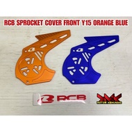 RCB RACINGBOY SPROCKET COVER FRONT Y15 ORANGE BLUE
