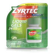 Zyrtec 24 HR Indoor & Outdoor Allergy Liquid Gels Capsules, Cetirizine HCI Antihistamine, 40 Count Z