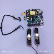ISONIC ICT-4005 40" TV MAIN BOARD, LVDS CABBLE, POWER BUTTON, SENSOR BUTTON AND SPEAKER