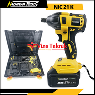 Brushless Impact Wrench 21V Mesin Impact Pembuka Baut Nagawa NIC21K NIC 21