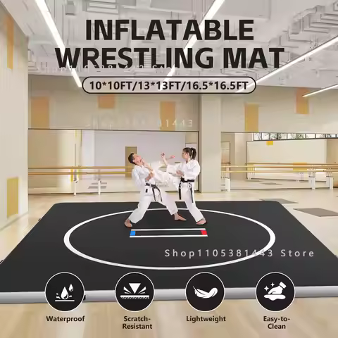 Cheerleading & Wrestling Training, Large Thick PVC Yoga Mat for Home Professional Inflatable Air Tum