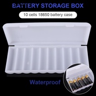 INSTORE1 Battery Holder Portable White Container Organizer 10X18650 Storage Box
